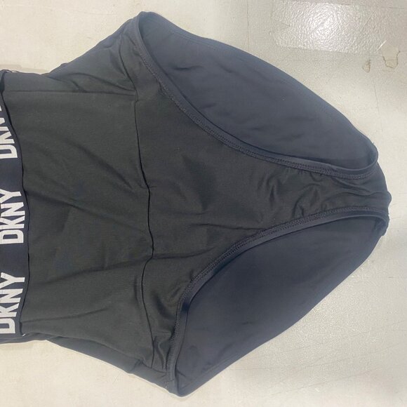 DKNY Womens Black One-Piece Swimsuit XL 4-Way Stretch UPF Front Shirring Adjusta - Picture 11 of 14